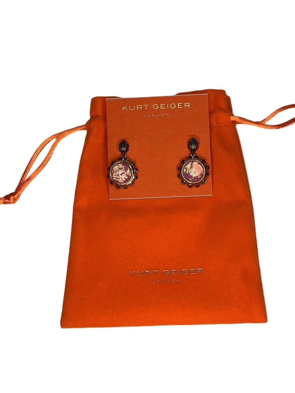 Kurt Geiger London Regency Small Drop Earrings New